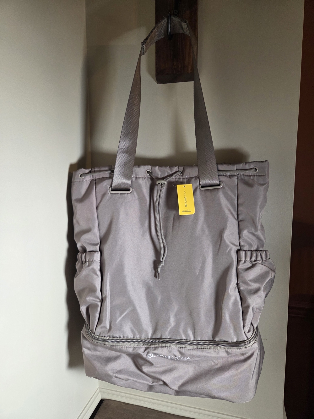 NWT Beyond Yoga Convertible Gym Bag Backpack Tote in Birch